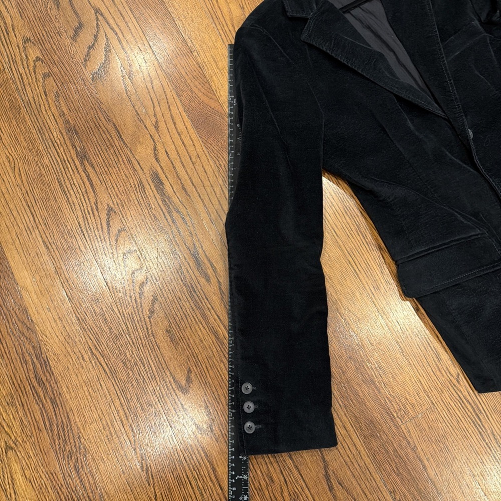 Vintage New Fink Blazer Mens Med Dark Blue Velvet Velour Lined 70s Retro - Picture 10 of 16